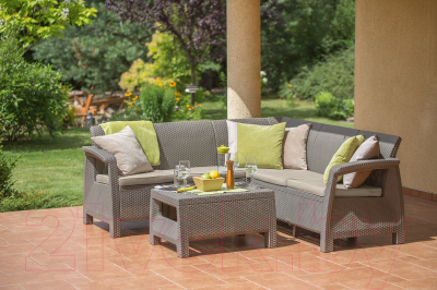 Комплект садовой мебели Keter Corfu Relax Set / 227845 (капучино)
