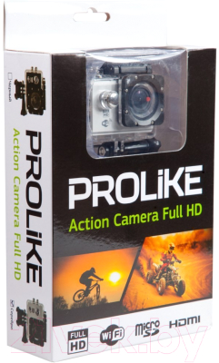 Экшн-камера Prolike FHD (серебристый)