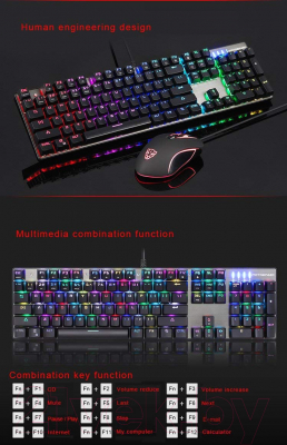 Клавиатура+мышь Motospeed CK888 RGB