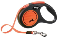 Поводок-рулетка Flexi New Neon ремень / 209327 (М, неоново-оранжевый) - 