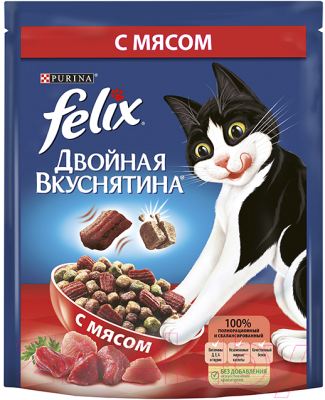 

Корм для кошек Felix, Двойная вкуснятина с мясом