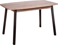 Обеденный стол Listvig Лион 120 раздвижной (дуб/черный) - 