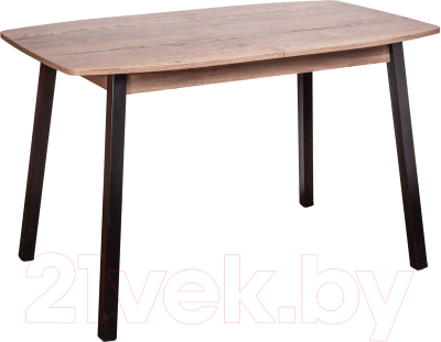 Обеденный стол Listvig Лион 120 раздвижной (дуб/черный)