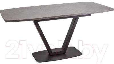 Обеденный стол Listvig Лотус 140 раздвижной (бетон чикаго/темно-серый)