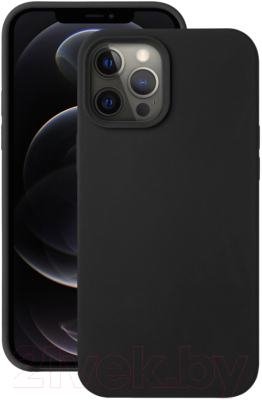 Чехол-накладка Deppa Liquid Silicone Pad для iPhone 12 Pro Max / 87709 (черный)