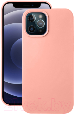 Чехол-накладка Deppa Liquid Silicone Pad для iPhone 12 Pro Max / 87713 (розовый)
