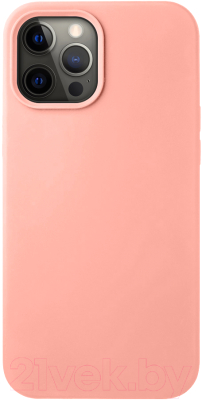 Чехол-накладка Deppa Liquid Silicone Pad для iPhone 12 Pro Max / 87713 (розовый)