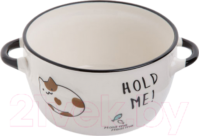 Суповая тарелка Perfecto Linea Миу-Миу 18-314001 (белый кот)
