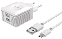 

Зарядное устройство сетевое, U500 2USB-A 2.1A с кабелем Type-C / 10.129