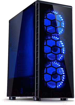 Корпус для компьютера Inter-Tech CXC2 Blue Midi ATX (без БП)