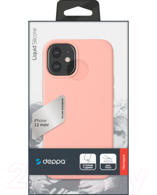 Чехол-накладка Deppa Liquid Silicone Pad для iPhone 12 Mini / 87710 (розовый)