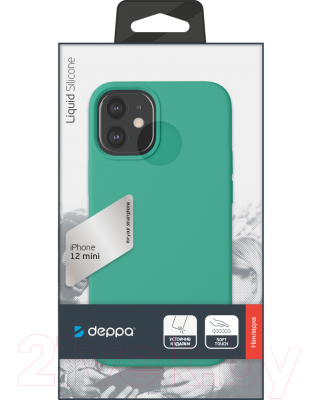 Чехол-накладка Deppa Liquid Silicone Pad для iPhone 12 Mini / 87718 (зеленый)