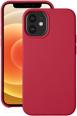 Чехол-накладка Deppa Liquid Silicone Pad для iPhone 12 Mini / 87786 (красный)