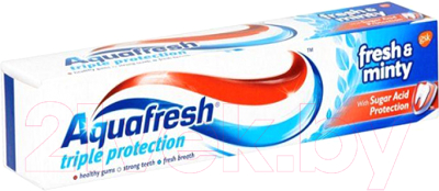 Зубная паста Aquafresh Fresh&Minty освежающе-мятная (100мл)