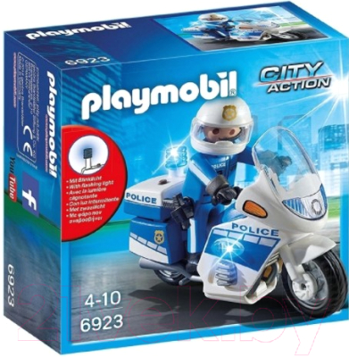 Конструктор Playmobil Полицейский мотоцикл / 6923