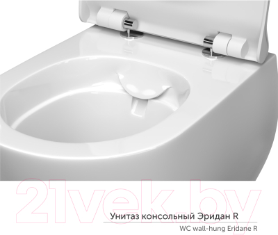 Унитаз подвесной с инсталляцией Керамин Эридан R СК + 458.128.21.1 (с жестким сиденьем Slim)