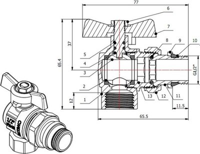 Шаровой кран AV Engineering AVE095012E