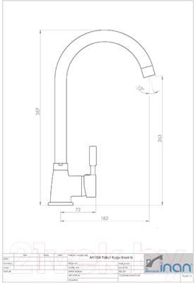 Смеситель Inan Yakut М1104