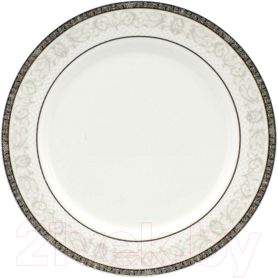 Тарелка столовая обеденная Cmielow i Chodziez Nina / B152-0N01090 (серый орнамент)