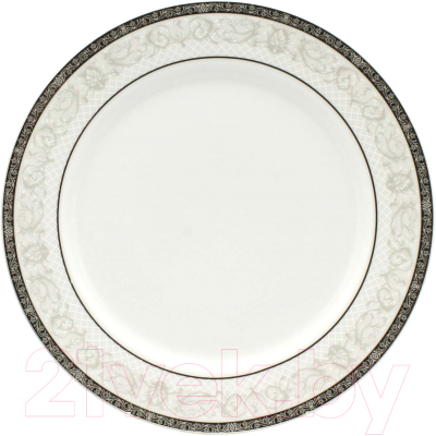 Тарелка столовая обеденная Cmielow i Chodziez Nina / B152-0N01190 (серый орнамент)