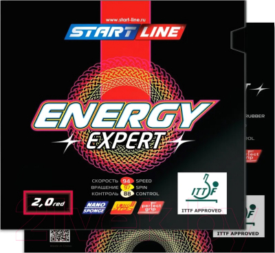 Накладка для ракетки настольного тенниса Start Line Energy Expert 2.0 (красная)