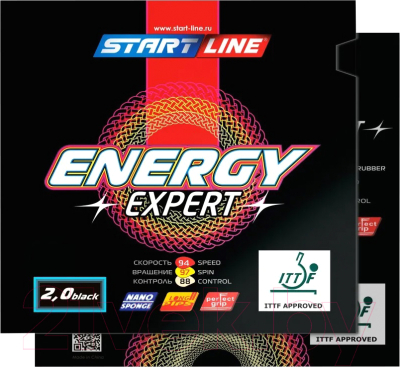 Накладка для ракетки настольного тенниса Start Line Energy Expert 2.0 (черный)