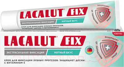 Крем для фиксации зубных протезов Lacalut Fix с мятным вкусом (40г)
