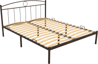 Двуспальная кровать Князев Мебель Люмия ЛЯ.160.200.М (медный антик) - 