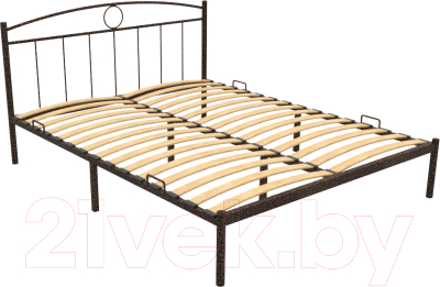 Двуспальная кровать Князев Мебель Люмия ЛЯ.160.200.М (медный антик)