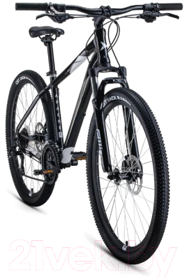 Велосипед Forward Apache 27.5 2.2 Disc 2021 / RBKW1M37G021 (17, черный/серый)