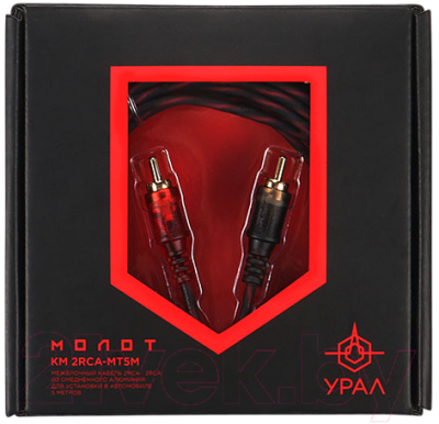 Межблочный кабель для автоакустики Урал Molot 2RCA-MT5M