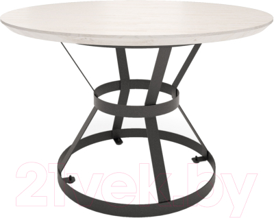 Обеденный стол Millwood Дублин Л D100x75 (дуб белый/металл черный)