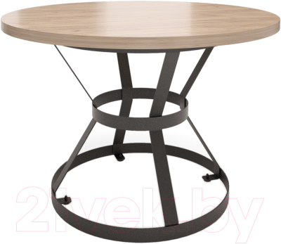 Обеденный стол Millwood Дублин Л D100x75 (дуб табачный/металл черный)