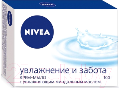 Набор косметики для тела Nivea Крем-мыло Увлажнение и забота с миндальным маслом+Крем Увлажняющ (100г+75мл)