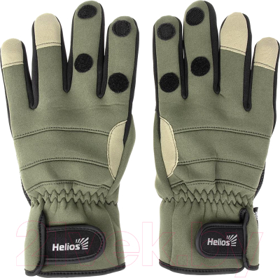 Перчатки для охоты и рыбалки Helios HS-HY-D13-L (L, хаки)