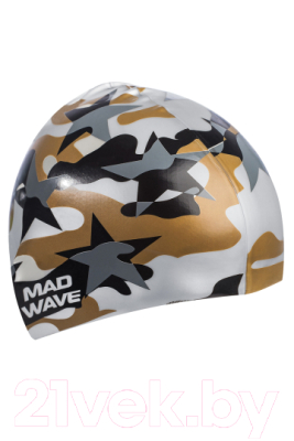Шапочка для плавания Mad Wave Military Star (разноцветный)