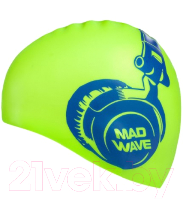 Шапочка для плавания Mad Wave Music (зеленый)