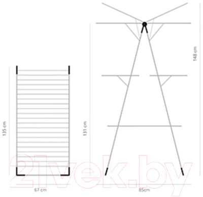 Сушилка для белья Brabantia Tower 476648 (серый металлик)