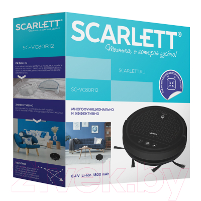 Робот-пылесос Scarlett SC-VC80R12 (черный)