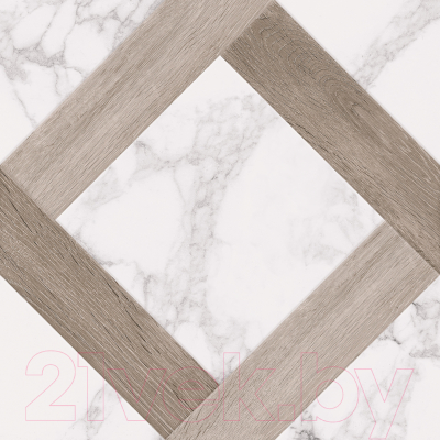 Плитка Golden Tile Marmo Wood Grate (400x400, белый)