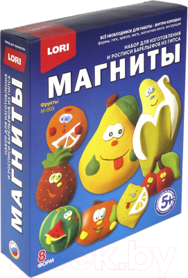 

Набор для творчества Lori, Фигурки на магнитах. Фрукты / М-005