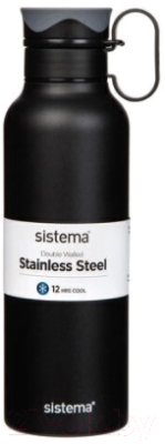 Термос для напитков Sistema 565 (600мл, черный)