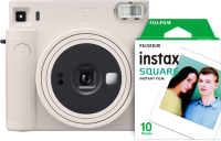 Фотоаппарат с мгновенной печатью Fujifilm Instax Square SQ1 с пленкой Instax Square 10шт (Chalk White) - 