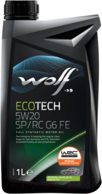 Моторное масло WOLF EcoTech 5W20 SP RC G6 FE / 16154/1 (1л)