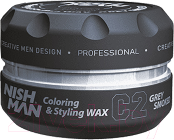 Воск для укладки волос NishMan C2 SmokedGray цветной (100мл)