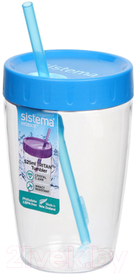 Многоразовый стакан Sistema 760 (синий)