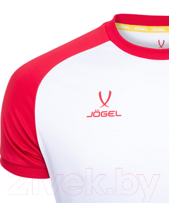 Футболка игровая футбольная Jogel Camp Reglan Jersey / JFT-1021 (L, белый/красный)