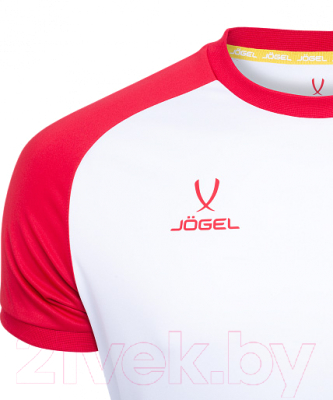 Футболка игровая футбольная Jogel Camp Reglan Jersey / JFT-1021 (M, белый/красный)