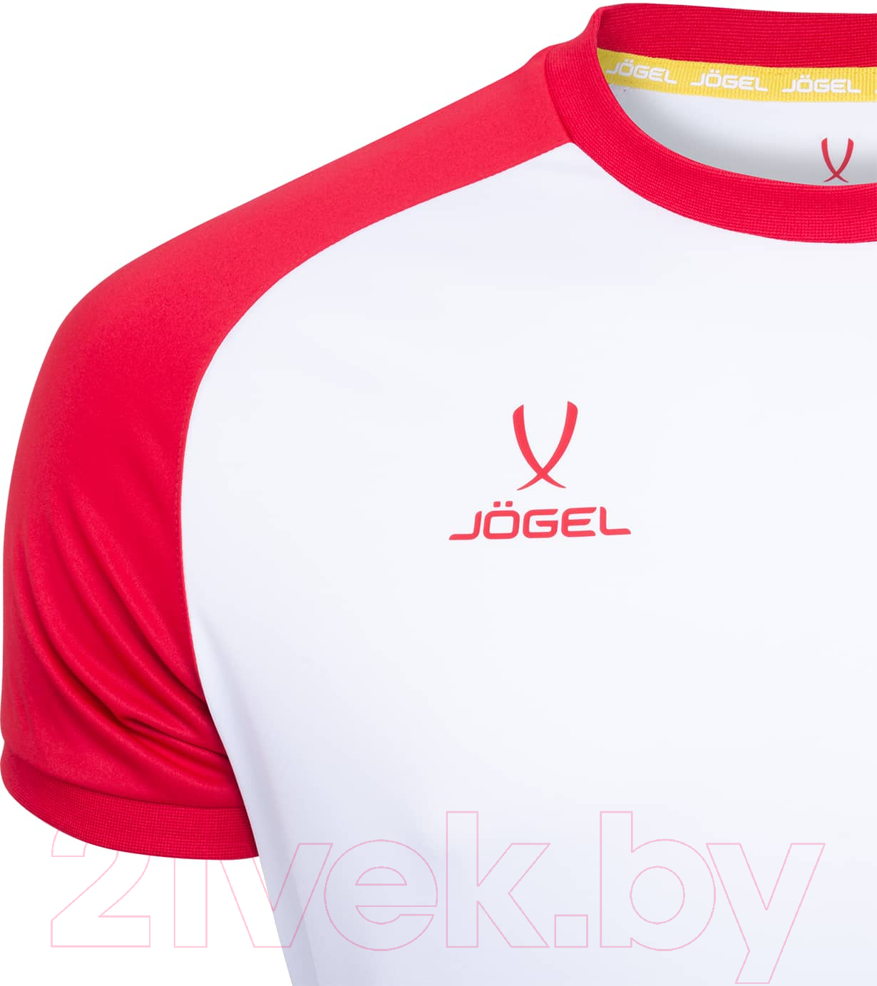 Футболка игровая футбольная Jogel Camp Reglan Jersey JFT-1021 (XXL, белый/красный) — фото 3