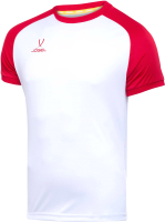 Футболка игровая футбольная Jogel Camp Reglan Jersey JFT-1021 (XXL, белый/красный) - 